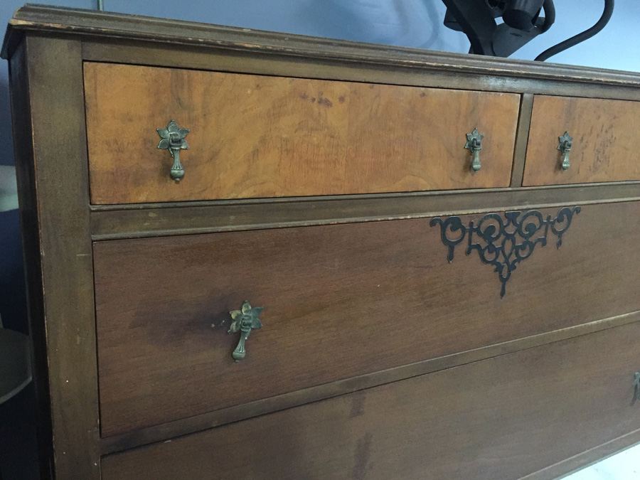Vintage Dresser on Casters With Mirror [Photo 4]