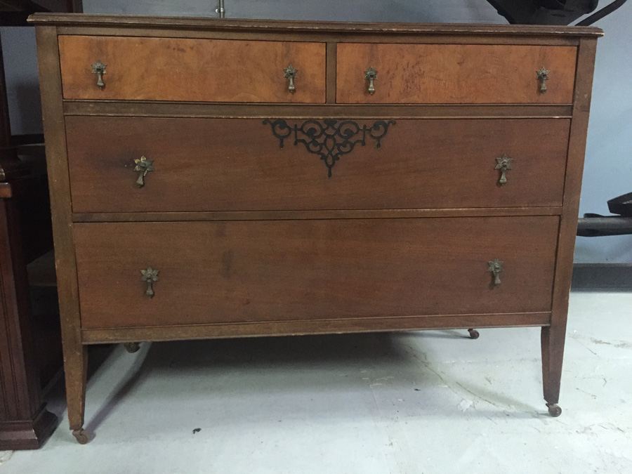 Vintage Dresser on Casters With Mirror [Photo 1]