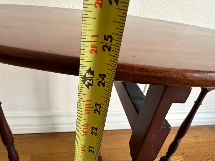 Vintage Gateleg Oval Folding Table 24W X 17D X 24.5H [Photo 11]