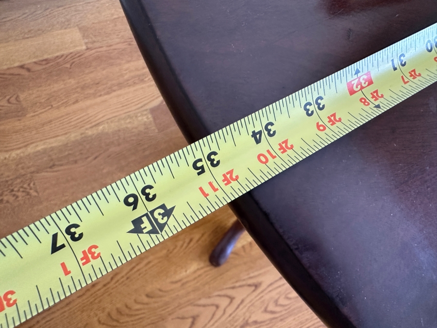 Vintage Mahogany Tilt Top Pedestal Round Table 35W X 29H [Photo 8]