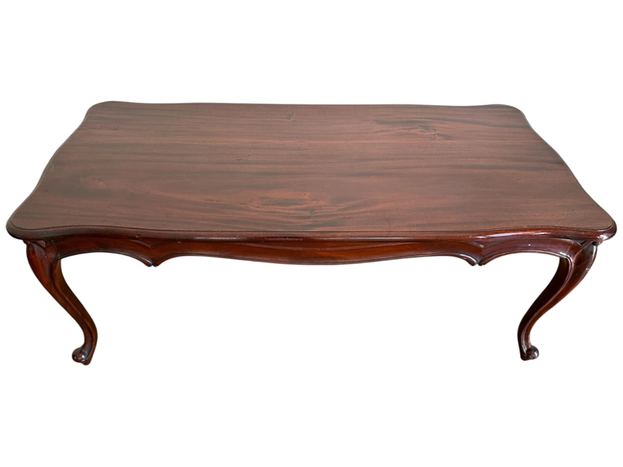 Vintage Hand Carved Mahogany Coffee Table 47W X 23D X 18H [Photo 1]