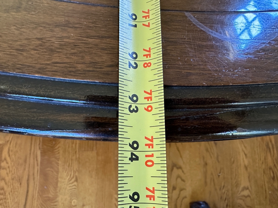 Stunning Formal Walnut Dining Table With 5 Leaves Marked H. P. Co With Six Dining Chairs (2 Are Armchairs) 53W X 94L (With All 5 Leaves) Each Leaf Is 8'W [Photo 15]