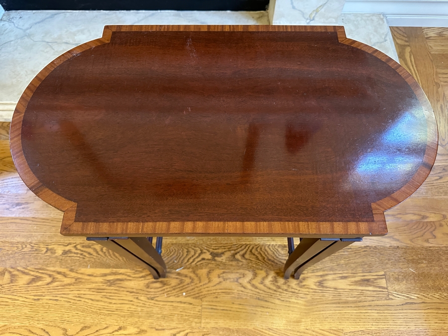 Pair Of Vintage Wooden Nesting Tables 26W X 15D X 22H [Photo 8]