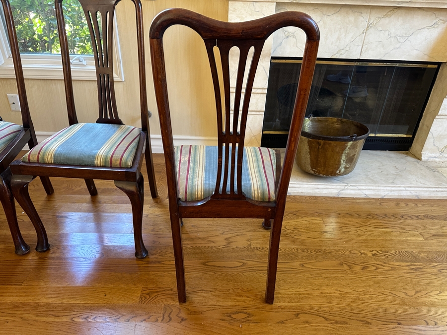 Set Of Four Formal Wooden Dining Chairs [Photo 5]