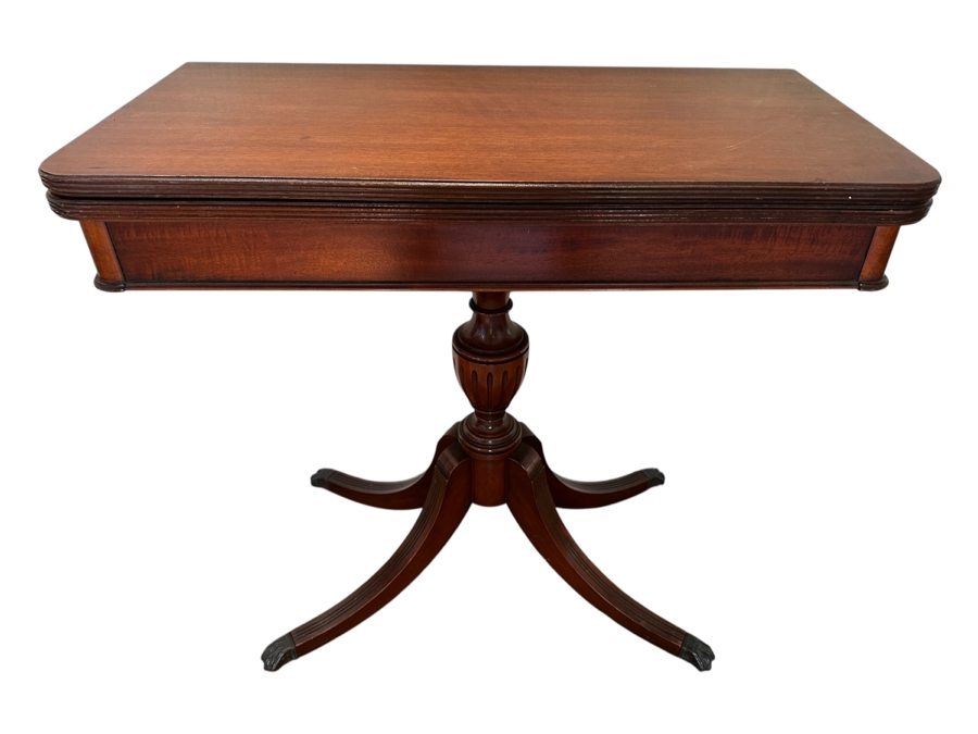 Vintage Mahogany Gaming Table Made By Imperial In Grand Rapids, MI 32W X 32D (Extended) X 29H