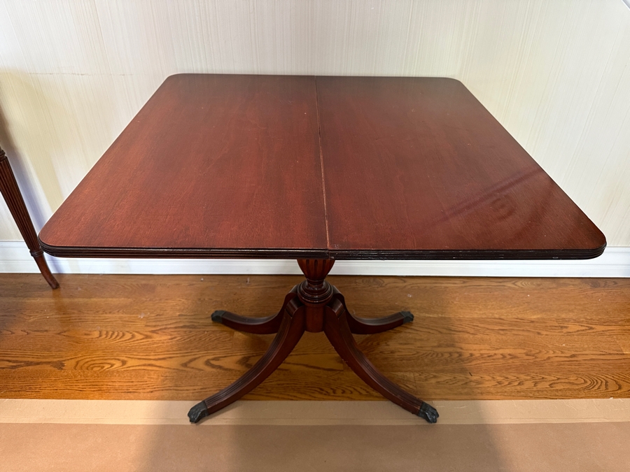 Vintage Mahogany Gaming Table Made By Imperial In Grand Rapids, MI 32W X 32D (Extended) X 29H [Photo 7]
