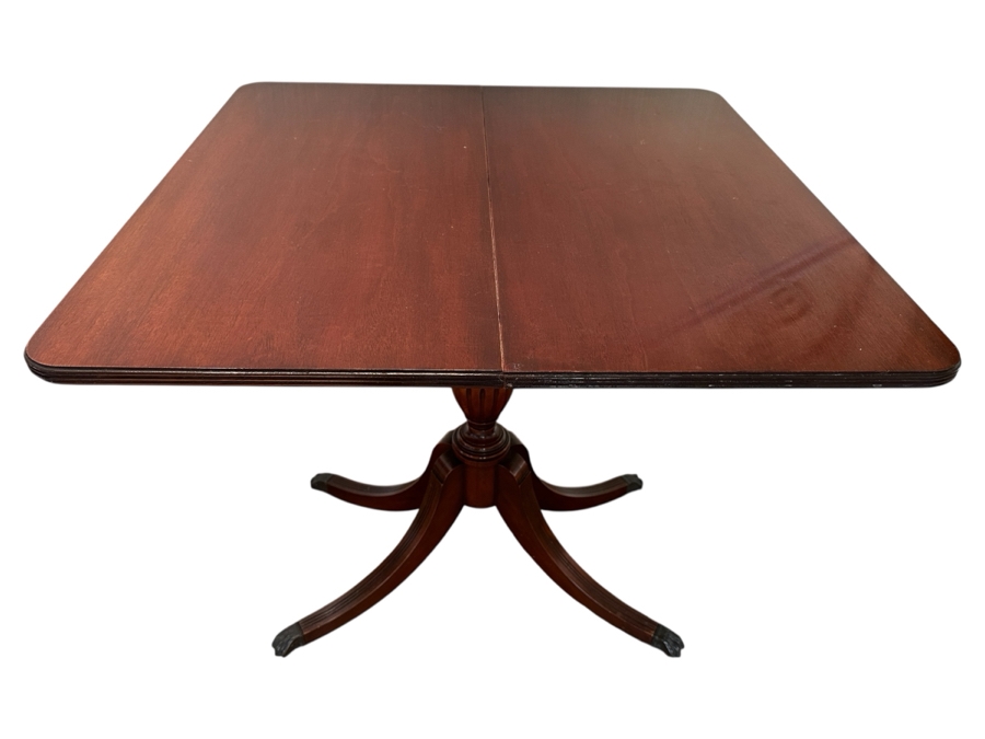 Vintage Mahogany Gaming Table Made By Imperial In Grand Rapids, MI 32W X 32D (Extended) X 29H [Photo 2]