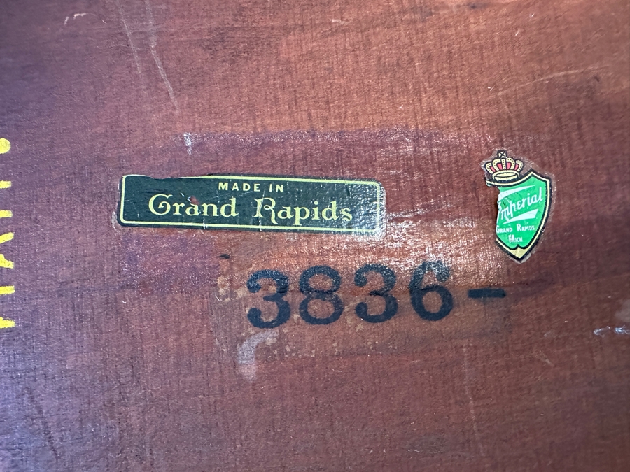 Vintage Mahogany Gaming Table Made By Imperial In Grand Rapids, MI 32W X 32D (Extended) X 29H [Photo 9]