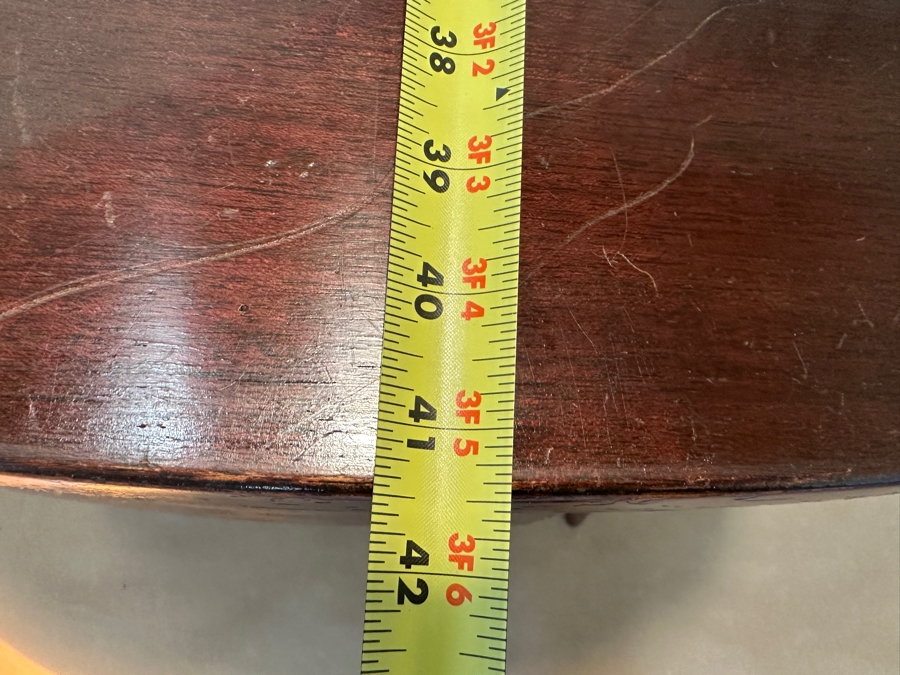 Stunning Antique Bowfront Flip Top Gaming Card Table 38W X 21D / 41D Extended X 29H [Photo 13]