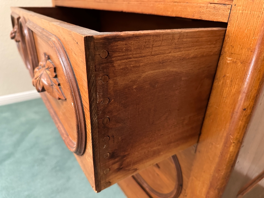 Antique Victorian Marble Top Chest Of Drawers Dresser 40W X 19D X 32.5H [Photo 11]