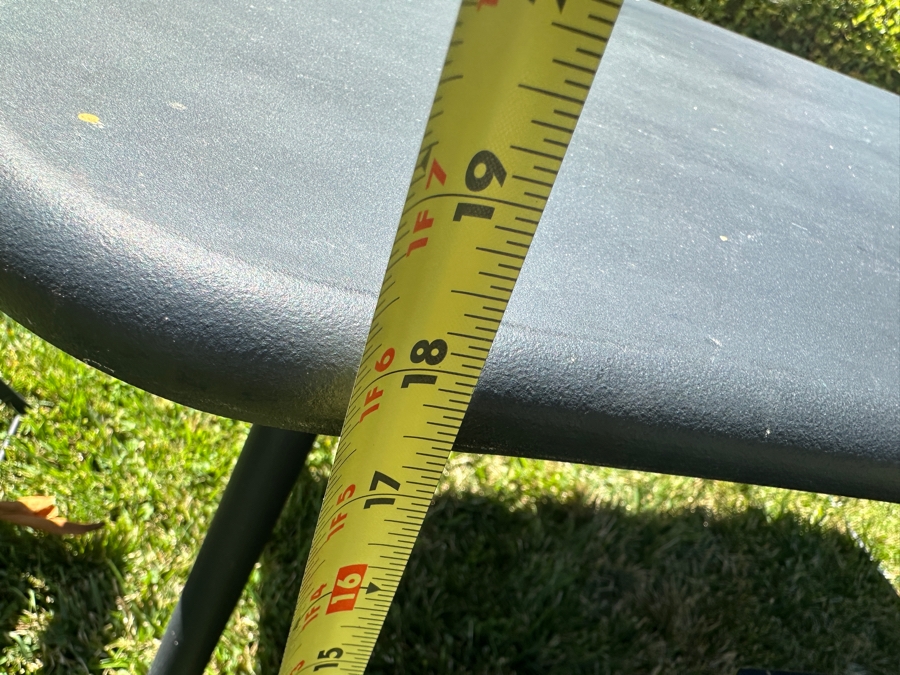 French Outdoor Metal Kid's Rectangular Bistro Garden Table 30W X 22D X 18H With Four Chairs By Fermob [Photo 7]