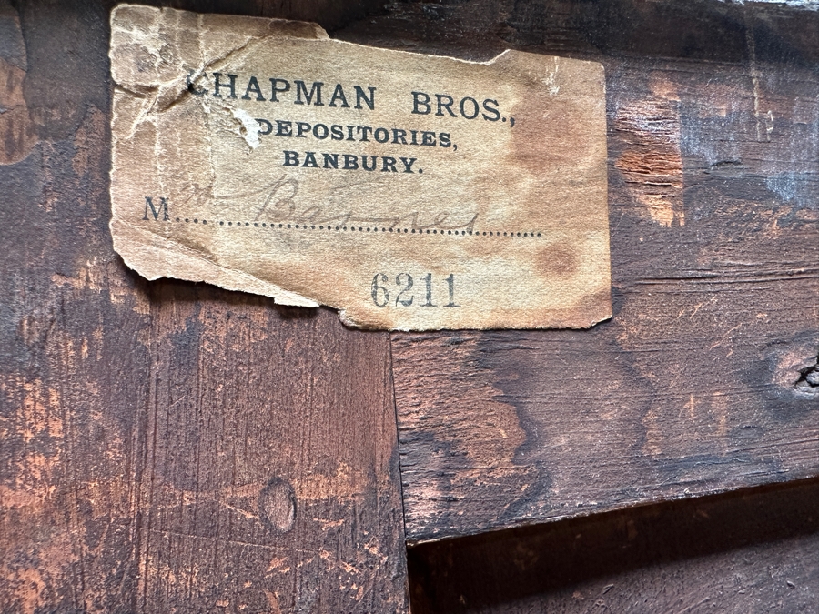 Antique Mahogany English Linen Press Cabinet Gentlemen's Dresser 55W X 21D X 81.5H [Photo 3]