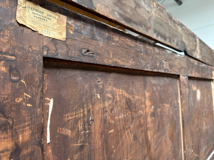 Antique Mahogany English Linen Press Cabinet Gentlemen's Dresser 55W X 21D X 81.5H [Photo 4]