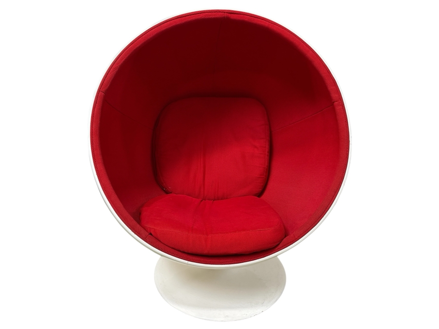 Mid-Century Modern Eero Aarnio Inspired Swivel Ball Chair 39W X 51H [Photo 2]