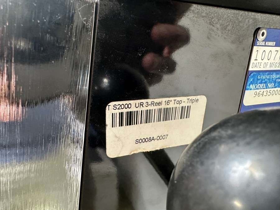 IGT Triple Bonanza Casino Slot Machine Model No 96435000 Manufactured 2/2000 With Stand On Casters 26W X 20D X 75H [Photo 13]