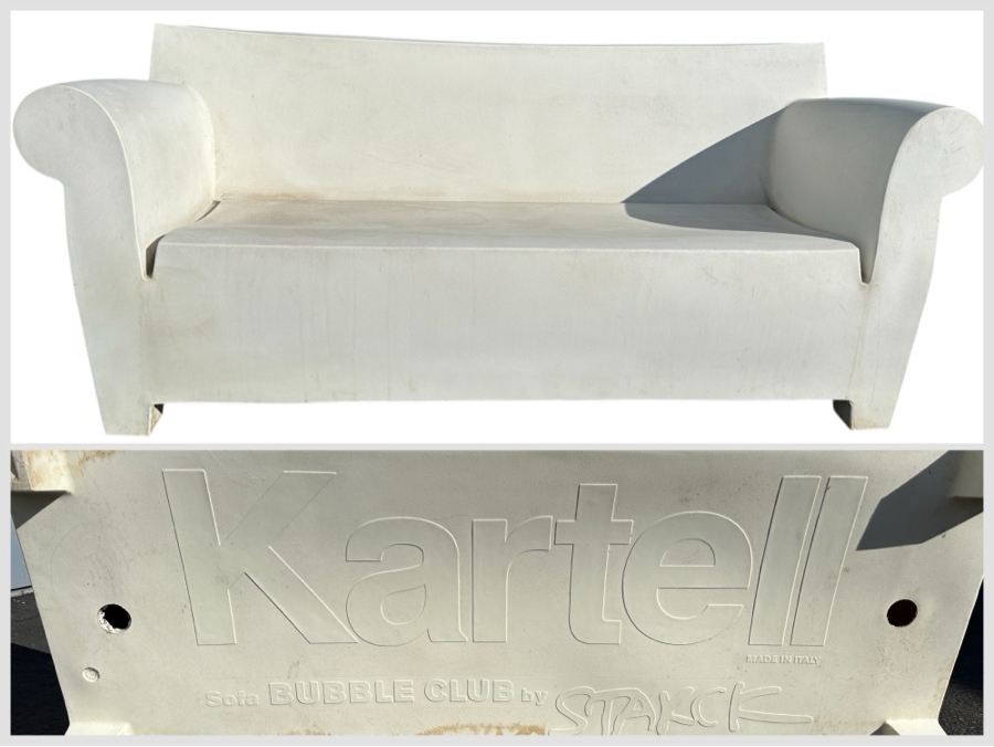 Kartell Sofa Bubble Club By Philippe Starck Made In Italy Made Of Polyethylene Industrial Sofa 73W X 28D X 30H Retails $1,695 [Photo 1]