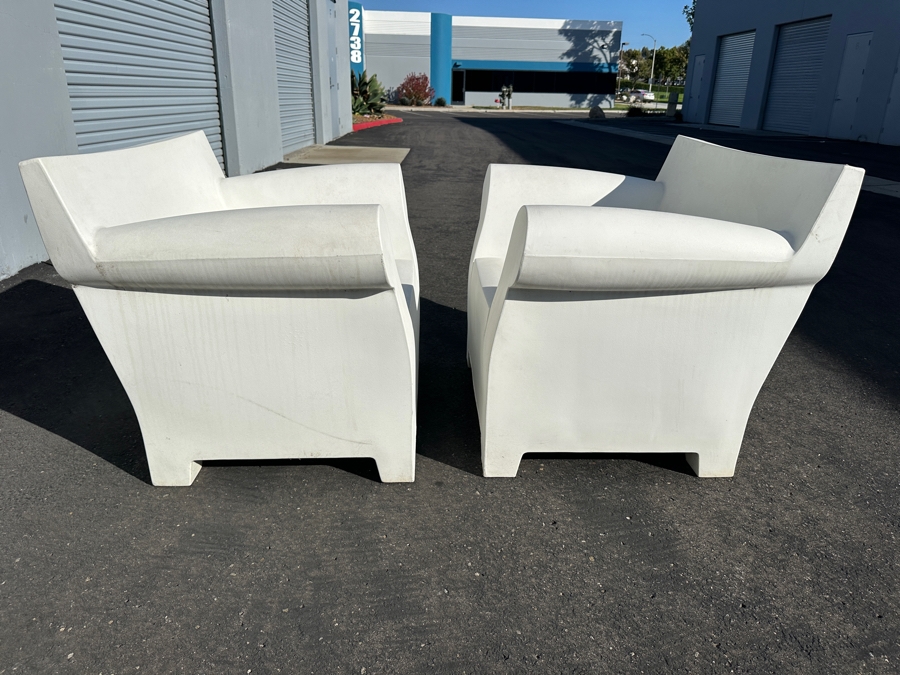 Pair Of Kartell Armchair Bubble Chairs By Philippe Starck Made In Italy Made Of Polyethylene Industrial Lounge Chair 40W X 29D X 31H Retails $2,250 [Photo 7]