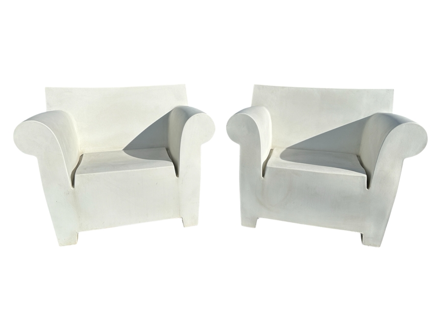 Pair Of Kartell Armchair Bubble Chairs By Philippe Starck Made In Italy Made Of Polyethylene Industrial Lounge Chair 40W X 29D X 31H Retails $2,250 [Photo 2]