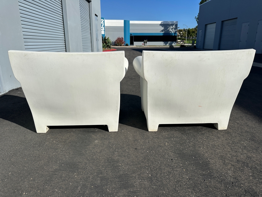 Pair Of Kartell Armchair Bubble Chairs By Philippe Starck Made In Italy Made Of Polyethylene Industrial Lounge Chair 40W X 29D X 31H Retails $2,250 [Photo 8]
