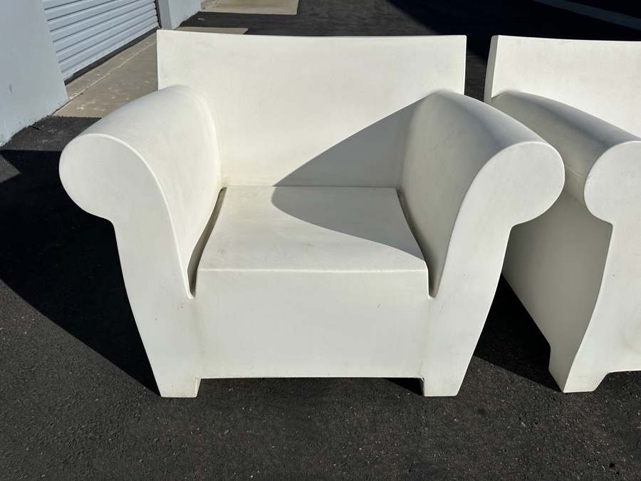 Pair Of Kartell Armchair Bubble Chairs By Philippe Starck Made In Italy Made Of Polyethylene Industrial Lounge Chair 40W X 29D X 31H Retails $2,250 [Photo 6]