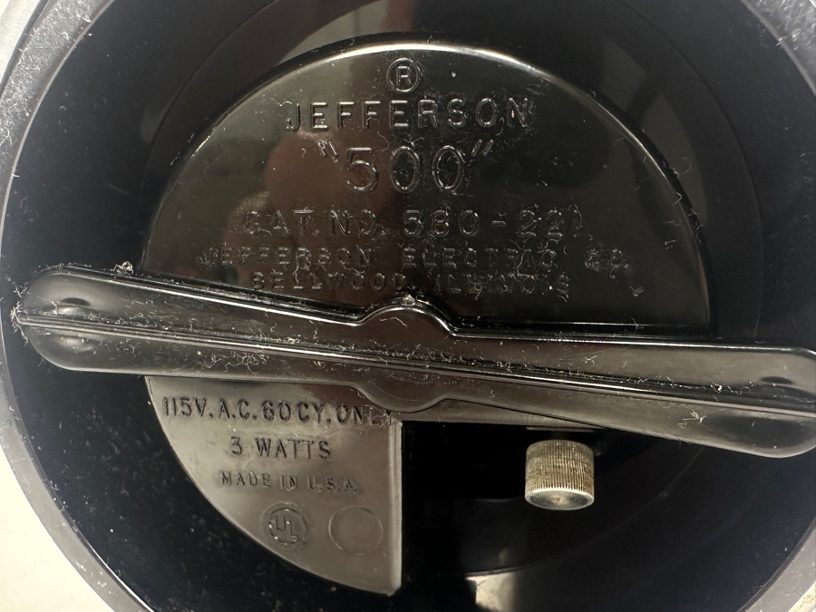 Vintage Mid-Century Modern Jefferson '500' Chrome Space Age Electronic Desk Clock Working 5.25'H [Photo 8]