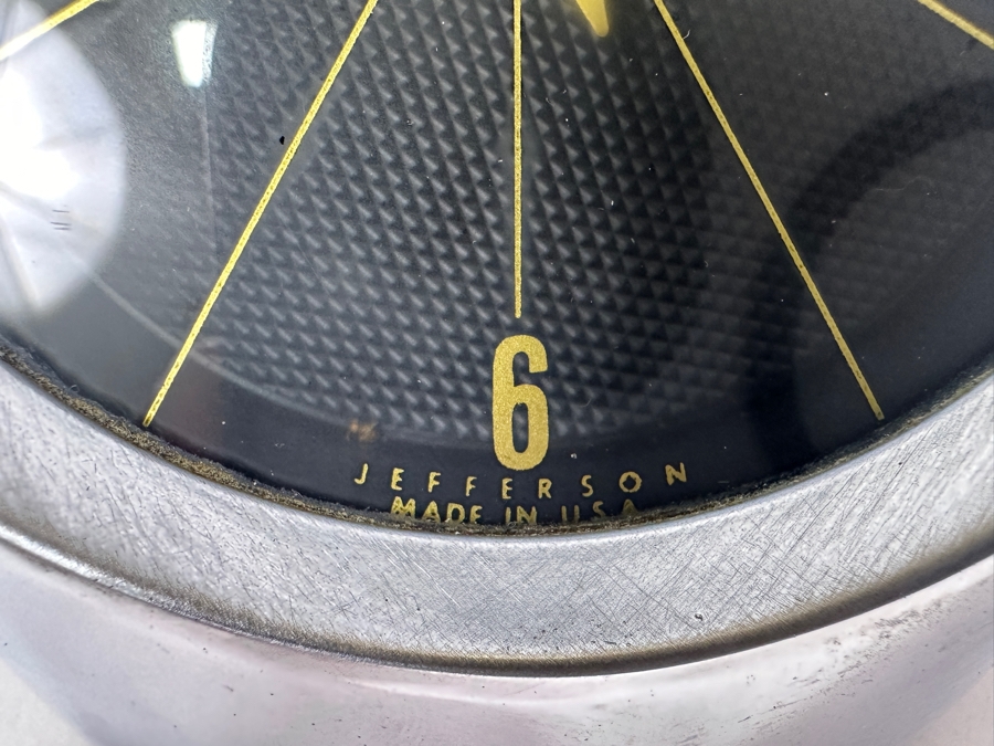 Vintage Mid-Century Modern Jefferson '500' Chrome Space Age Electronic Desk Clock Working 5.25'H [Photo 4]