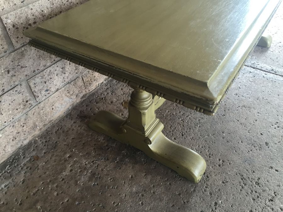 Vintage Green Wooden Bench [Photo 7]