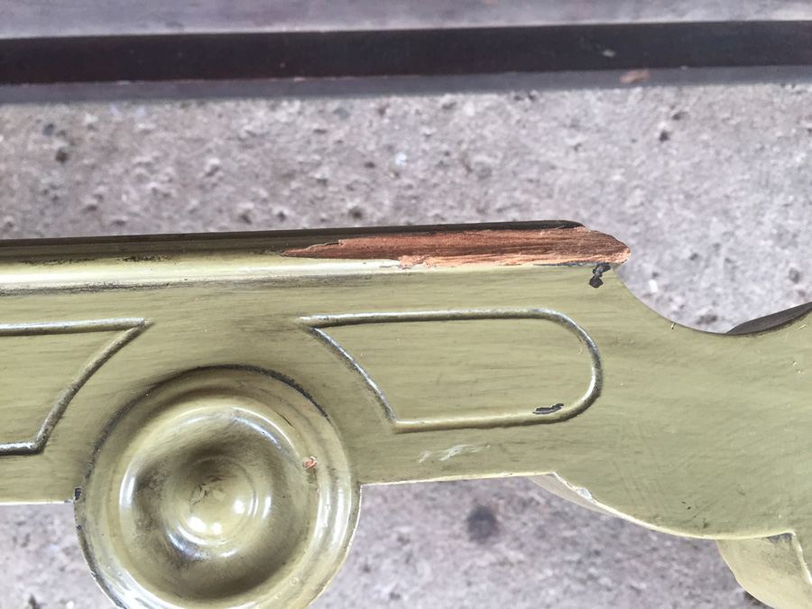 Vintage Green Wooden Bench [Photo 8]