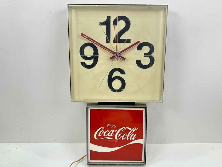 Vintage 1974 Coca-Cola Coke Advertising Wall Clock 12W X 21H [Photo 2]