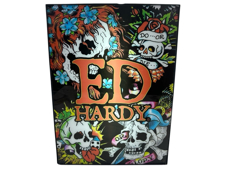 Ed Hardy Lighted Sign 13.5W X 18H X 3.5D