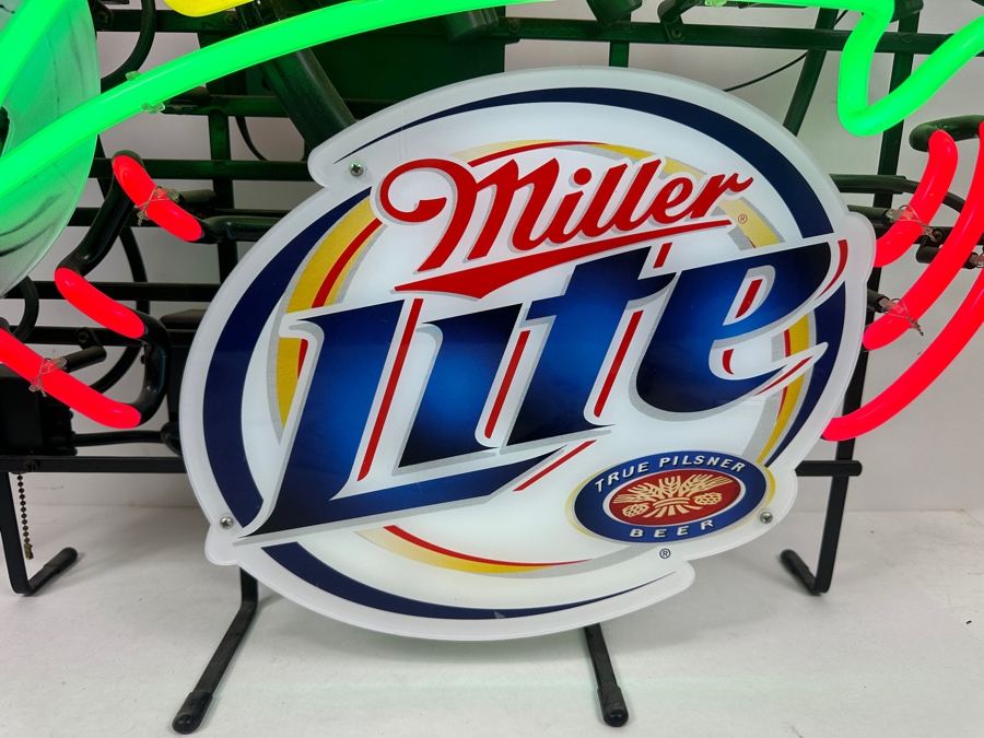 Miller Lite Beer Soccer Gooool Neon Sign 31W X 22.5H X 6D [Photo 5]