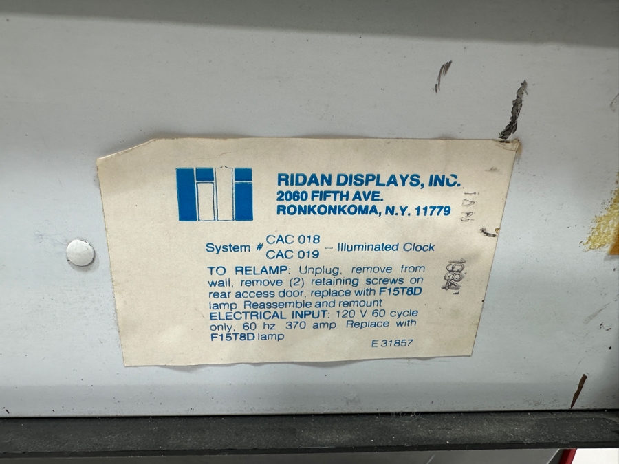 Vintage 1984 Enjoy Coke Advertising Illuminated Electronic Clock 21W X 12.5H X 5D [Photo 9]