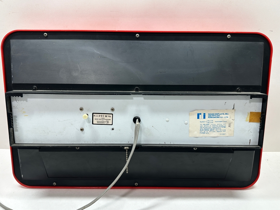 Vintage 1984 Enjoy Coke Advertising Illuminated Electronic Clock 21W X 12.5H X 5D [Photo 8]