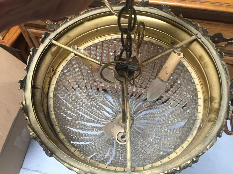 Vintage Russian Crystal Light Fixture [Photo 8]