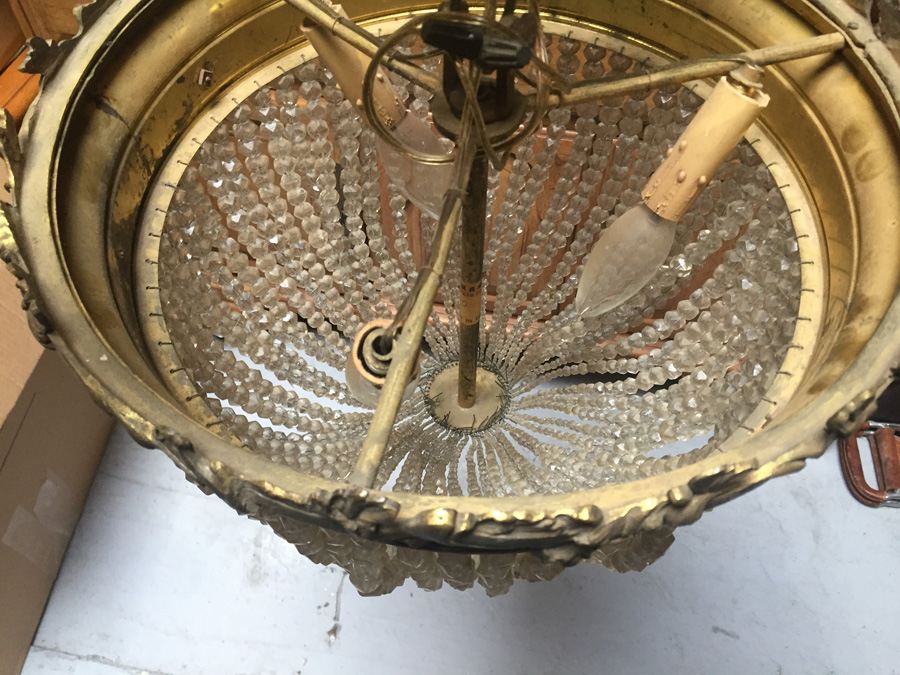 Vintage Russian Crystal Light Fixture [Photo 9]