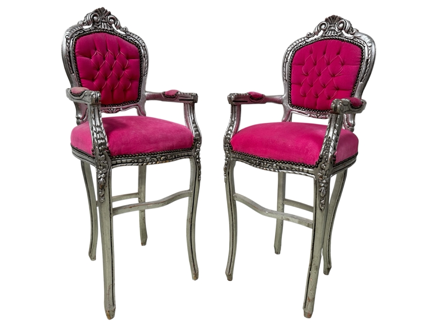 Tufted Back Bar Stools Armchairs 29.5'H Seat X 19'W X 51'H