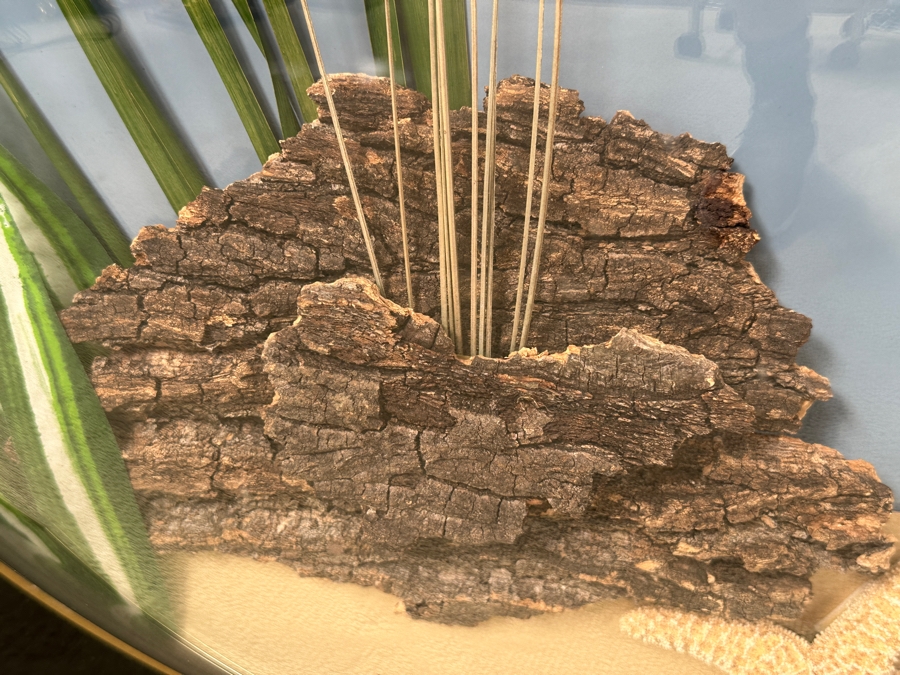 Vintage Retro 1970s 3D Dome Underwater Scene Featuring A Blowfish Pufferfish Framed 29W X 29H [Photo 6]