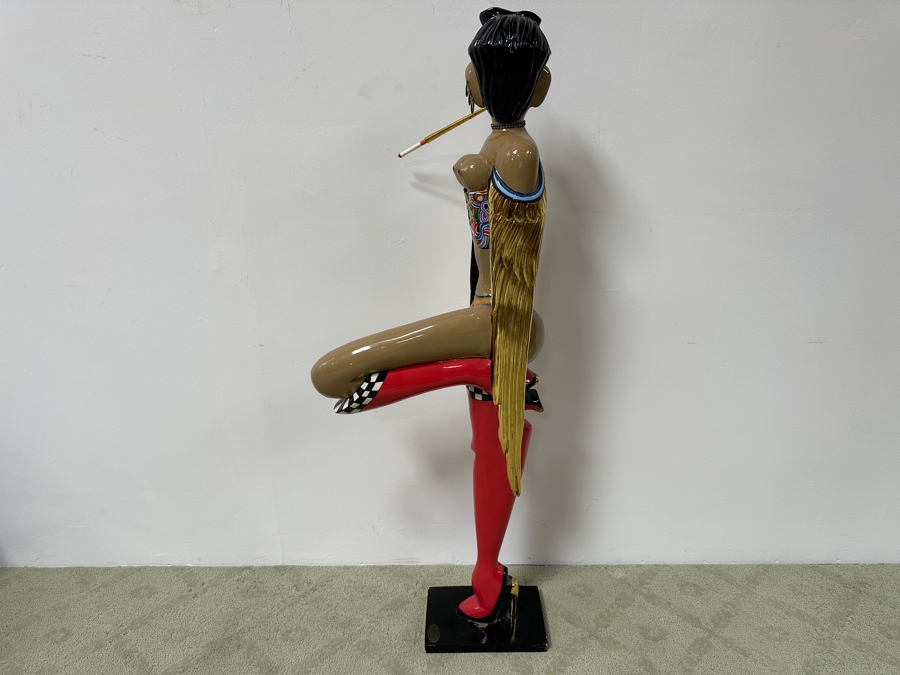 Tom's Drag Toms Company Hand Painted Sculpture Leg Is Signed 21W X 8D X 57H [Photo 14]