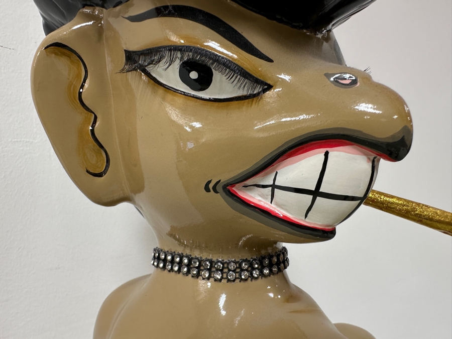 Tom's Drag Toms Company Hand Painted Sculpture Leg Is Signed 21W X 8D X 57H [Photo 4]