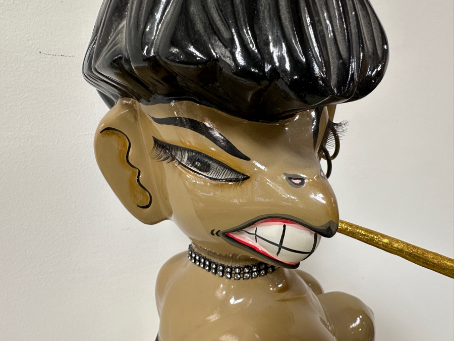 Tom's Drag Toms Company Hand Painted Sculpture Leg Is Signed 21W X 8D X 57H [Photo 5]