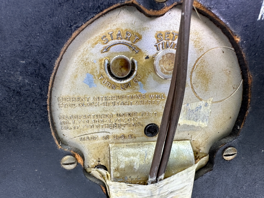 Antique Postal Telegraph Synchronous Electric Time Round Metal Wall Clock Working With Mechanical Start 20' [Photo 9]