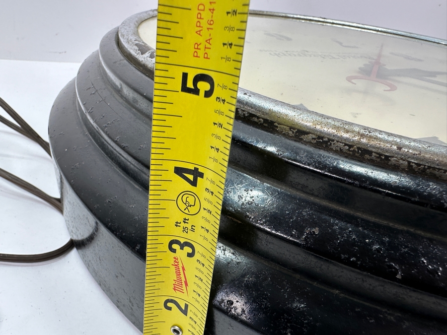 Antique Postal Telegraph Synchronous Electric Time Round Metal Wall Clock Working With Mechanical Start 20' [Photo 12]