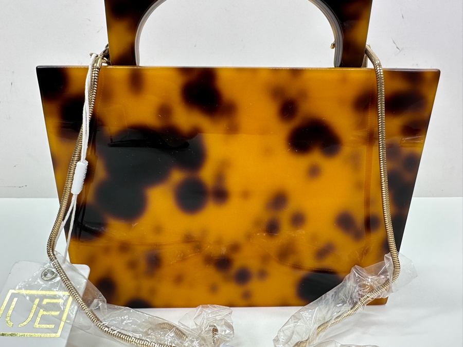 New Urban Expressions Leopard Acrylic Handbag 7.35W X 7.75H Retails $110 [Photo 2]