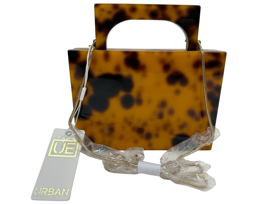 New Urban Expressions Leopard Acrylic Handbag 7.35W X 7.75H Retails $110 [Photo 1]