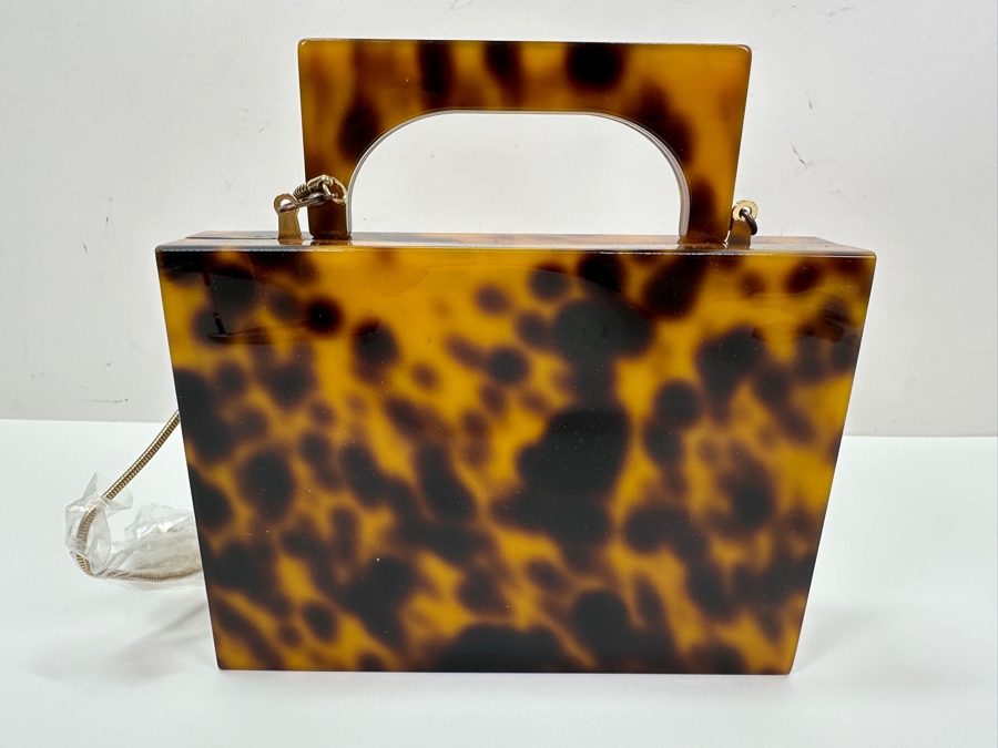 New Urban Expressions Leopard Acrylic Handbag 7.35W X 7.75H Retails $110 [Photo 5]