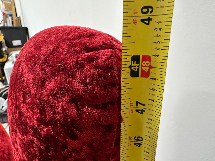 Pair Of Iconic Bretz Furniture Designer Red Velvet Lounge Chairs Made In Germany 26W X 27D X 49H [Photo 11]