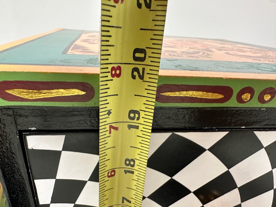 Tom's Drag Toms Company Hand Painted Pair Of Drag Chests 2 Drawers With Footed Feet 13.5W X 13.5D X 20H [Photo 14]