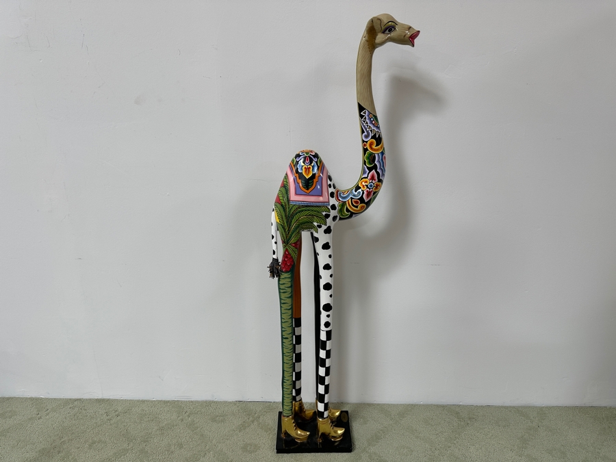 Tom's Drag Toms Company Hand Painted Laila The Camel Sculpture 20W X 8D X 62H [Photo 11]