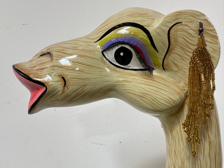 Tom's Drag Toms Company Hand Painted Laila The Camel Sculpture 20W X 8D X 62H [Photo 3]