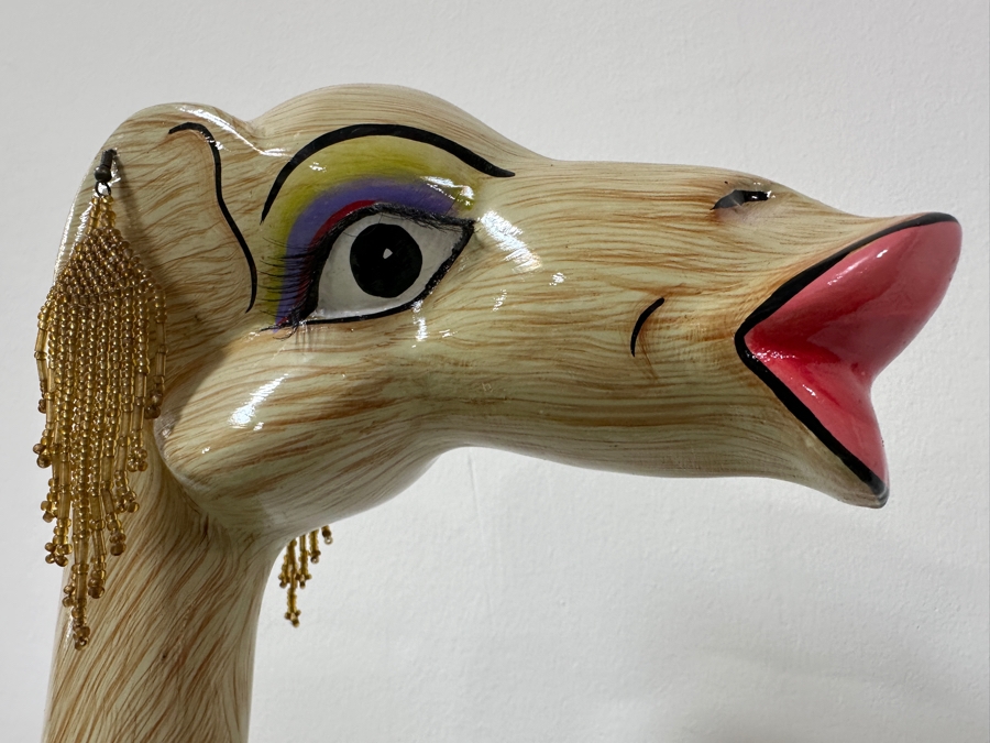 Tom's Drag Toms Company Hand Painted Laila The Camel Sculpture 20W X 8D X 62H [Photo 12]